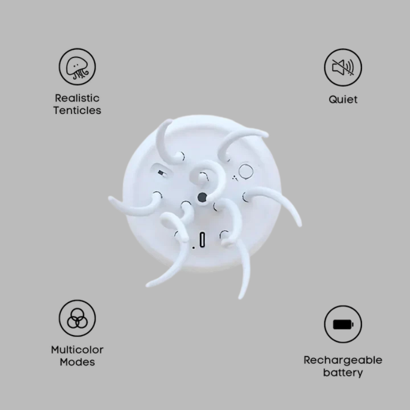 Smart LED Jellyfish Lamp – Colorful Lifelike Underwater Dance Light