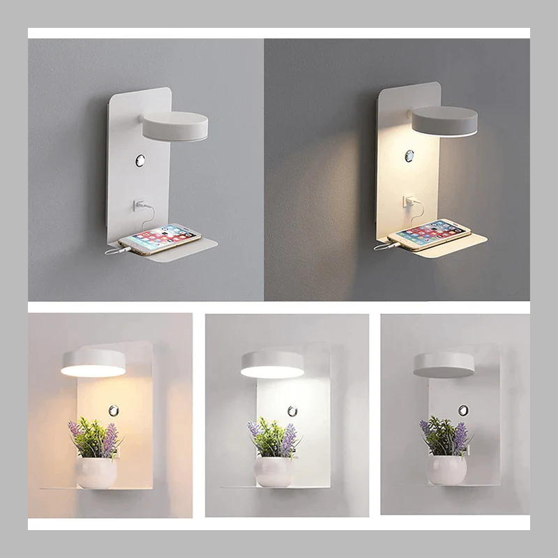 Wall Mounted Night Light – 330° Rotatable Design with Integrated Charging Station