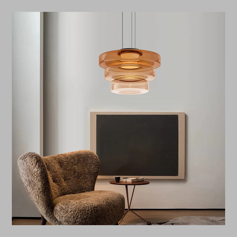 Bauhaus Glass Pendant Light – Modern LED Hanging Lamp