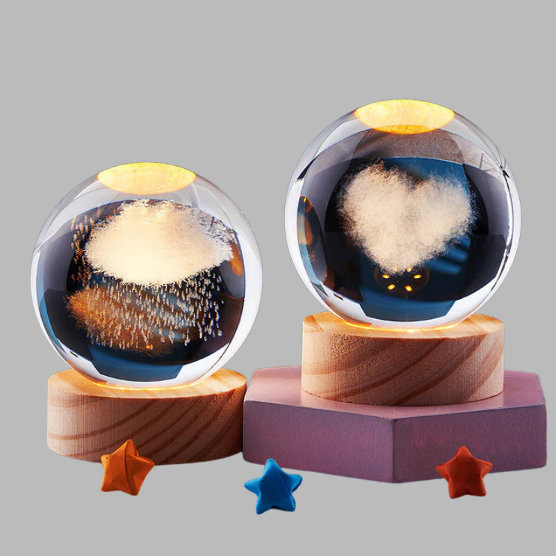 3D Crystal Globe Light – Elegant Creative LED Sphere