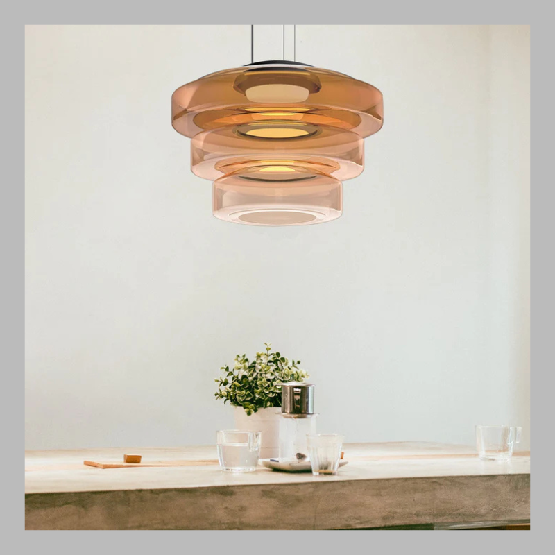 Bauhaus Glass Pendant Light – Modern LED Hanging Lamp