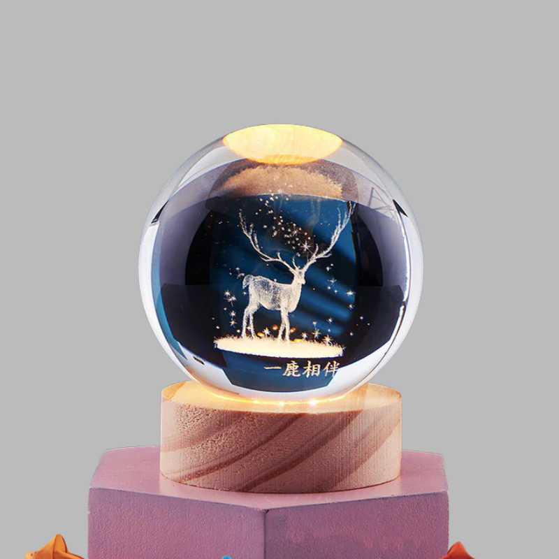 3D Crystal Globe Light – Elegant Creative LED Sphere