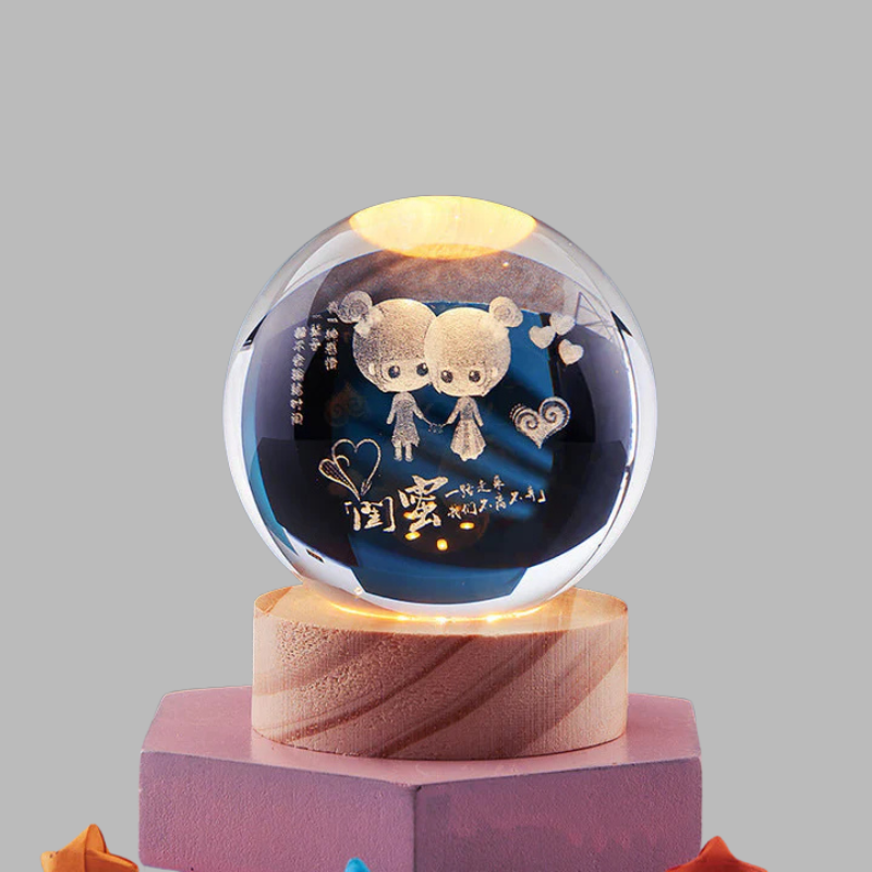 3D Crystal Globe Light – Elegant Creative LED Sphere