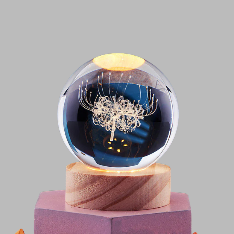 3D Crystal Globe Light – Elegant Creative LED Sphere