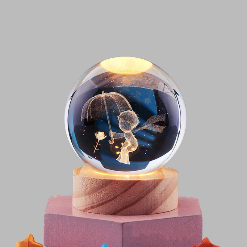 3D Crystal Globe Light – Elegant Creative LED Sphere