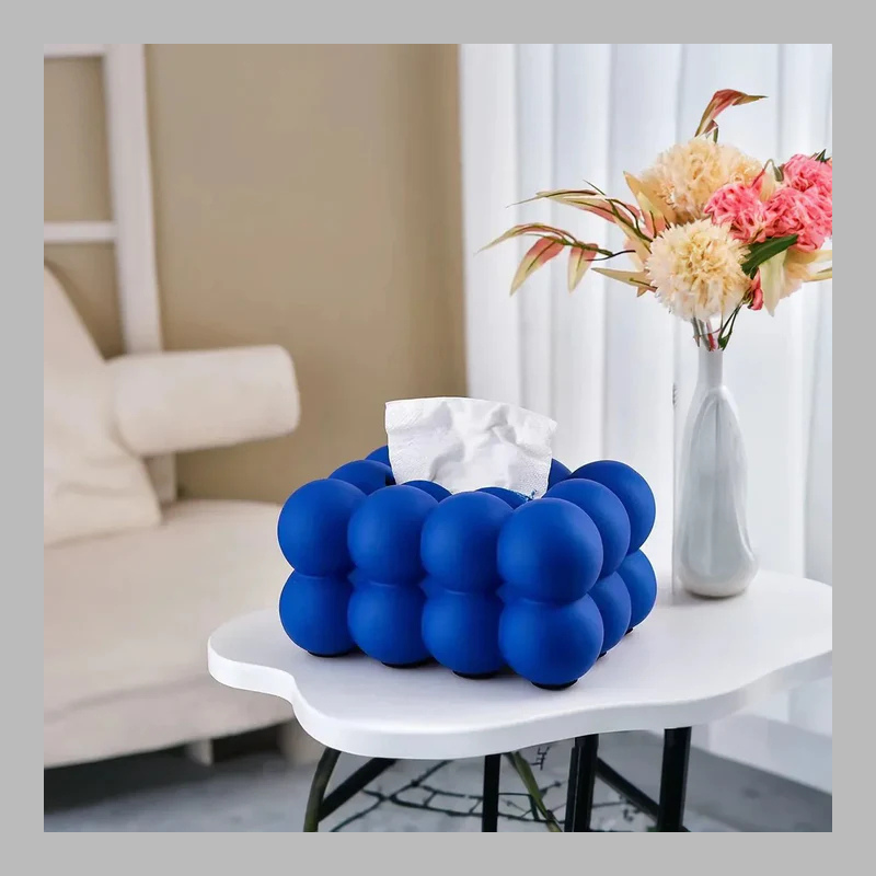 Stylish Ceramic Bubble Tissue Box – Modern Vibrant Home Decor