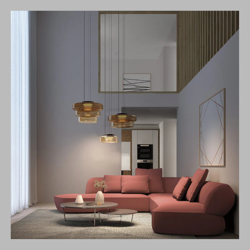 Bauhaus Glass Pendant Light – Modern LED Hanging Lamp
