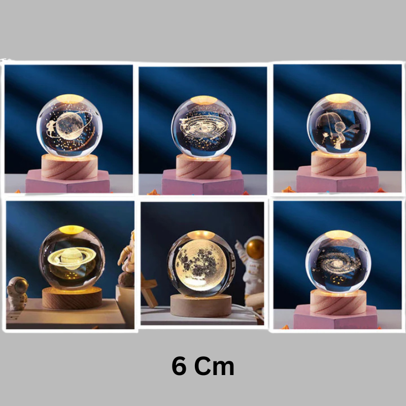 3D Crystal Globe Light – Elegant Creative LED Sphere