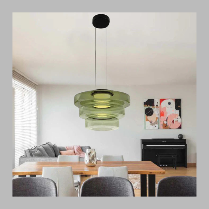 Bauhaus Glass Pendant Light – Modern LED Hanging Lamp
