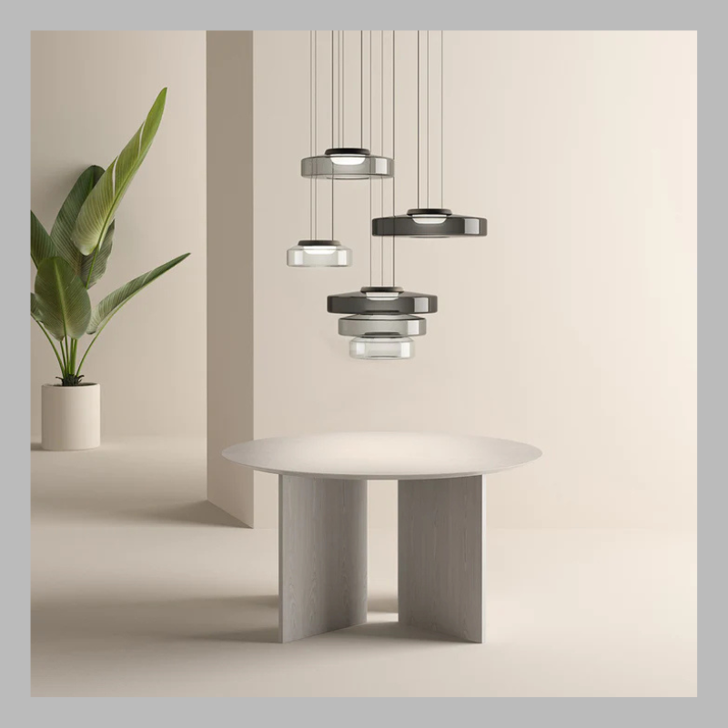 Bauhaus Glass Pendant Light – Modern LED Hanging Lamp