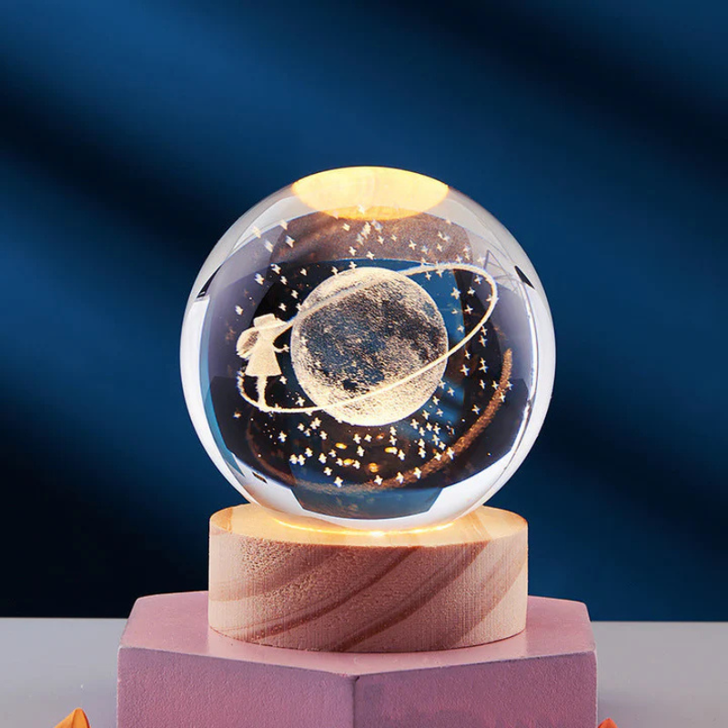 3D Crystal Globe Light – Elegant Creative LED Sphere