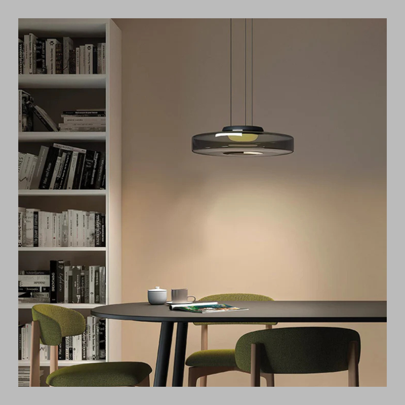Bauhaus Glass Pendant Light – Modern LED Hanging Lamp