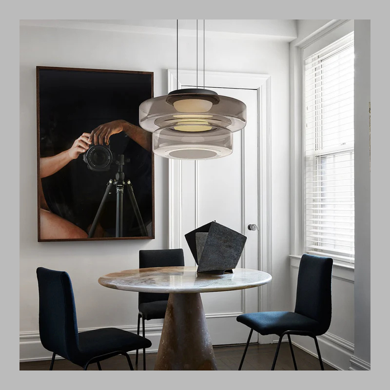 Bauhaus Glass Pendant Light – Modern LED Hanging Lamp
