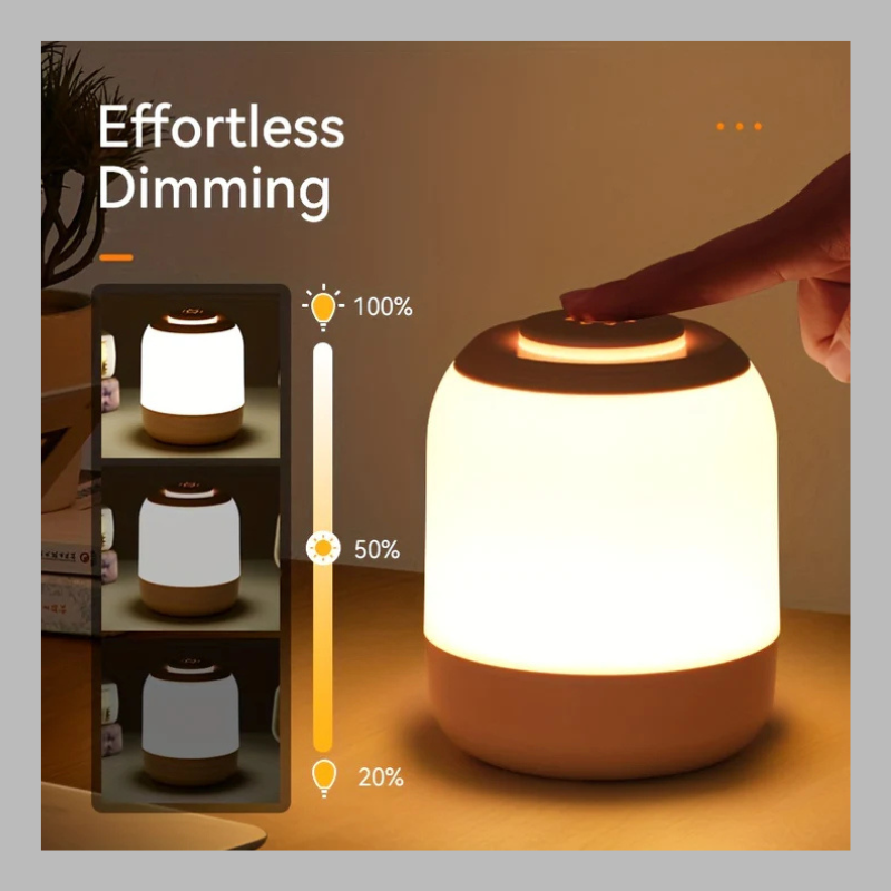 Modern LED Touch Lamp – Adjustable Color Temperature Bedside Light