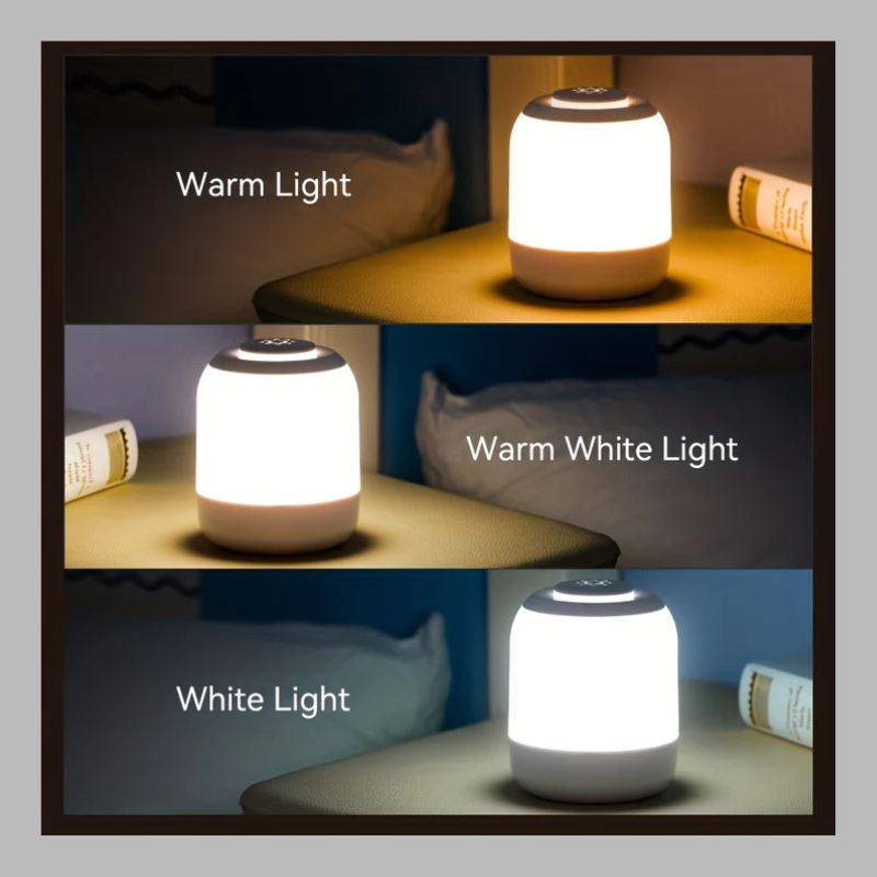 Modern LED Touch Lamp – Adjustable Color Temperature Bedside Light