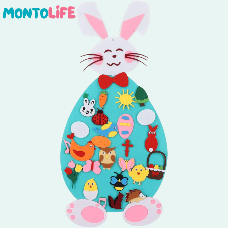 Soft Felt Bunny – Adorable Handcrafted Learning Companion for Kids