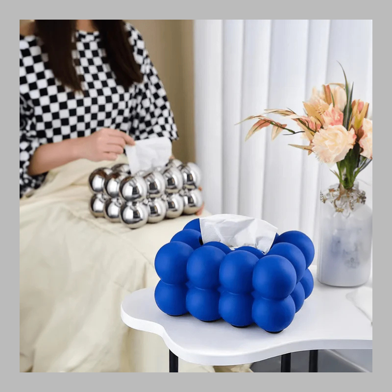 Stylish Ceramic Bubble Tissue Box – Modern Vibrant Home Decor
