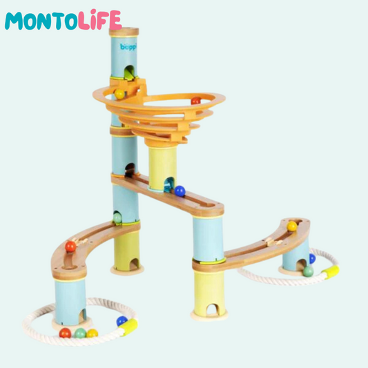 Bamboo Marble Run – Sustainable Wooden STEM Playset