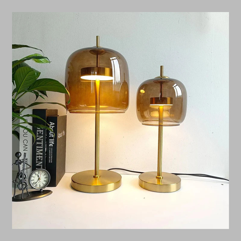 Scandinavian Glass Table Lamp – Modern Nordic Design Stylish Lighting