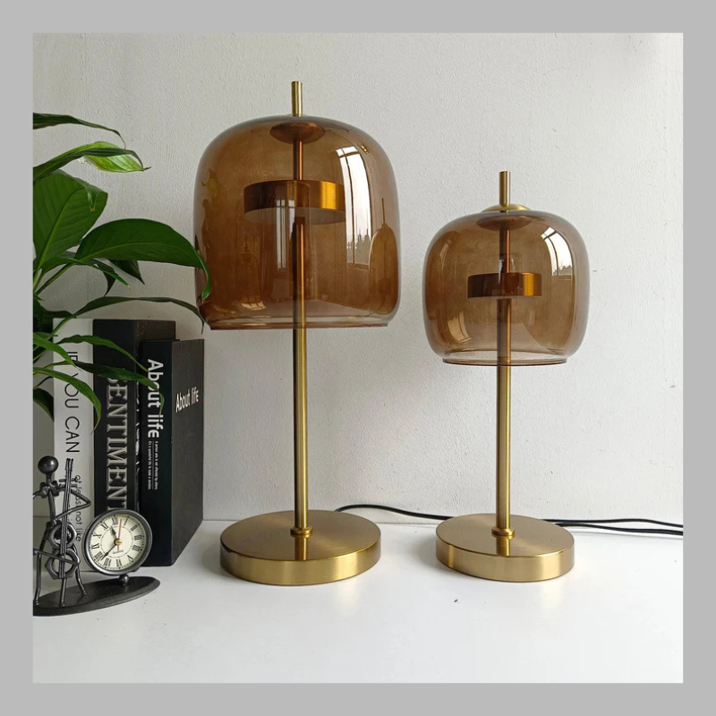 Scandinavian Glass Table Lamp – Modern Nordic Design Stylish Lighting
