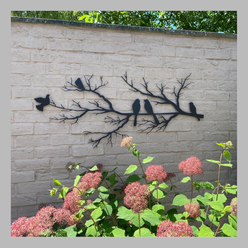 Elegant Metal Bird on Branch Wall Art – Modern Nature-Inspired Home Decoration