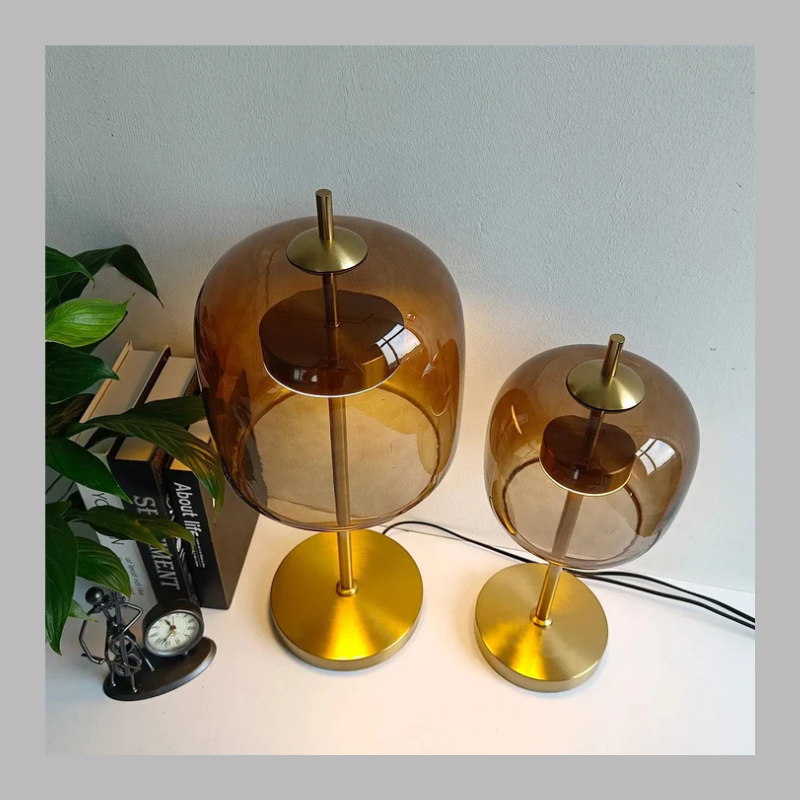 Scandinavian Glass Table Lamp – Modern Nordic Design Stylish Lighting