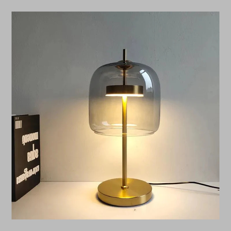 Scandinavian Glass Table Lamp – Modern Nordic Design Stylish Lighting