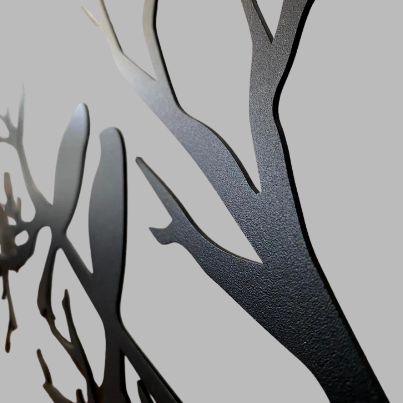Elegant Metal Bird on Branch Wall Art – Modern Nature-Inspired Home Decoration