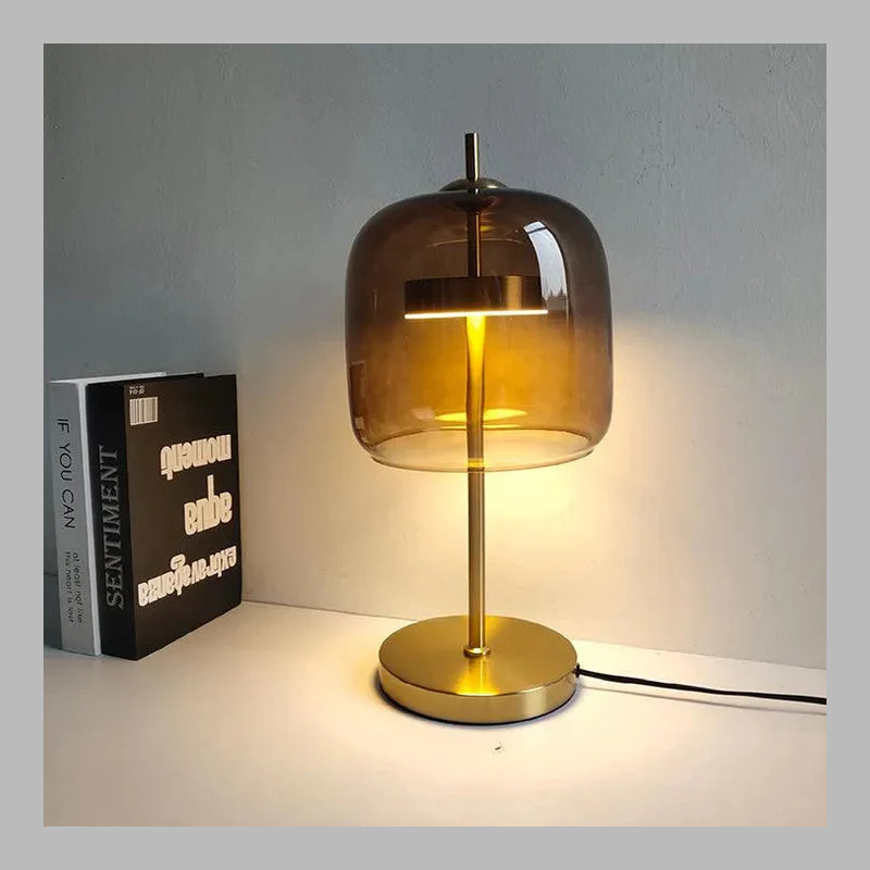 Scandinavian Glass Table Lamp – Modern Nordic Design Stylish Lighting
