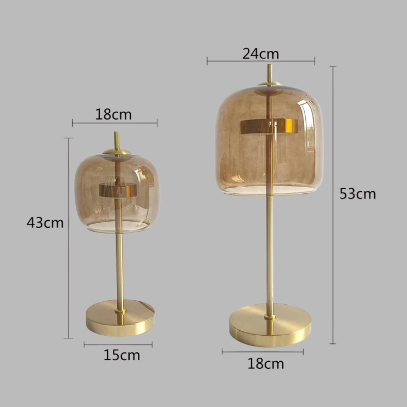 Scandinavian Glass Table Lamp – Modern Nordic Design Stylish Lighting