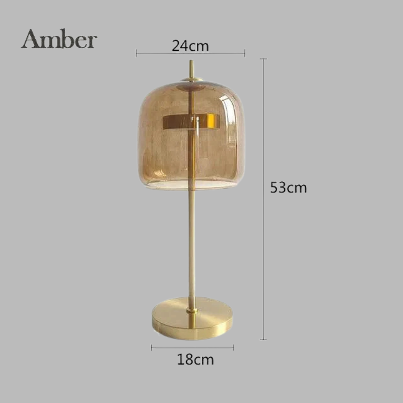Scandinavian Glass Table Lamp – Modern Nordic Design Stylish Lighting