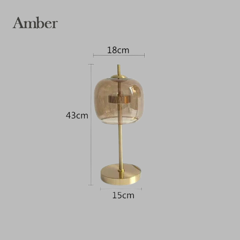 Scandinavian Glass Table Lamp – Modern Nordic Design Stylish Lighting