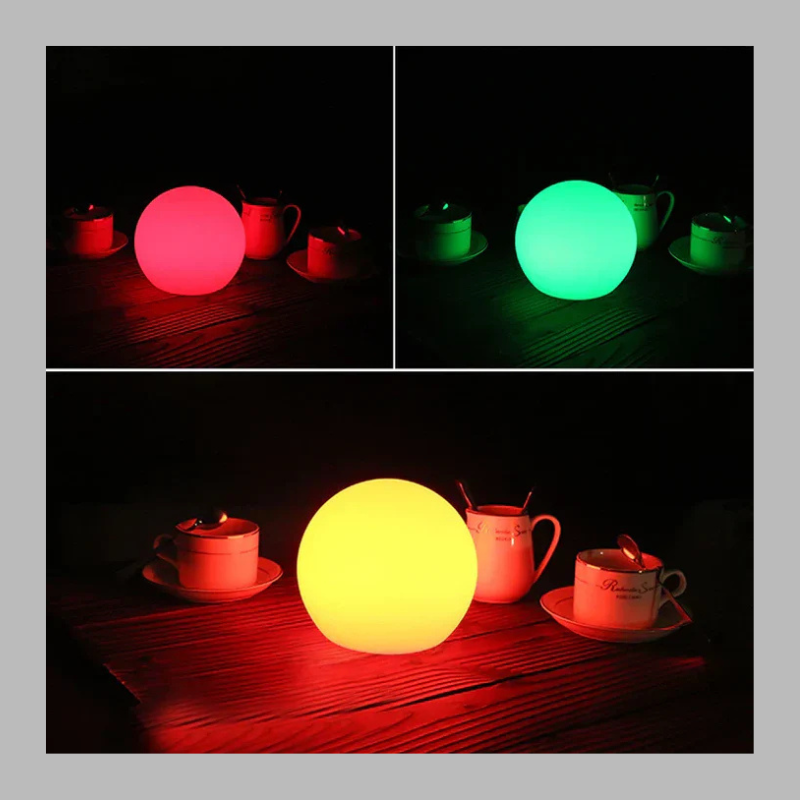 Vibrant Color-Shifting LED Globe Table Lamp – Modern Mood Lighting Decor