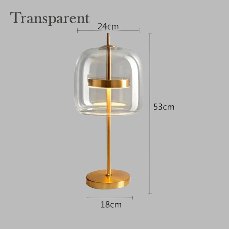 Scandinavian Glass Table Lamp – Modern Nordic Design Stylish Lighting
