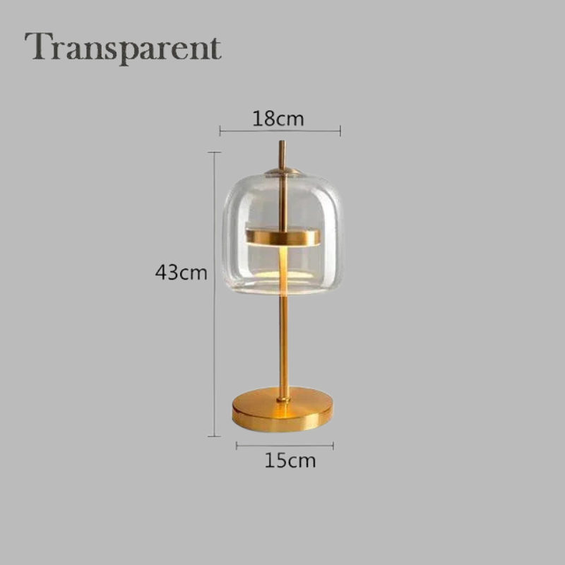 Scandinavian Glass Table Lamp – Modern Nordic Design Stylish Lighting