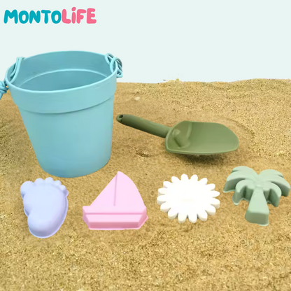 Soft Silicone Beach Play Kit - Sustainable Fun for Little Beach Explorers