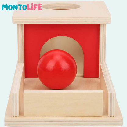 Peek-a-Boo Learning Box – Wooden Object Permanence Development Toy