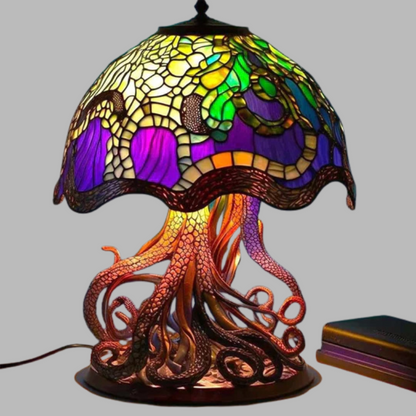 Elegant Stained Glass Lamp – Soothing Ambient Lighting