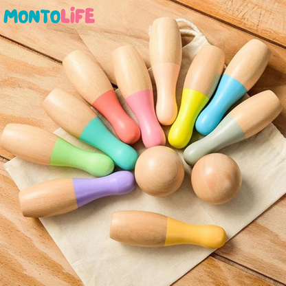 Wooden Bowling Kit – Active Learning Through Play