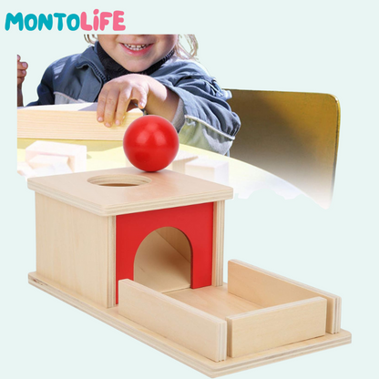 Peek-a-Boo Learning Box – Wooden Object Permanence Development Toy