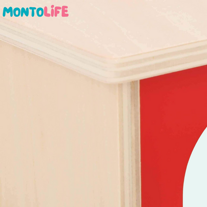 Peek-a-Boo Learning Box – Wooden Object Permanence Development Toy