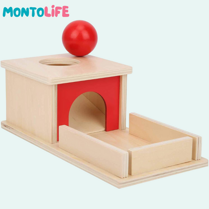Peek-a-Boo Learning Box – Wooden Object Permanence Development Toy