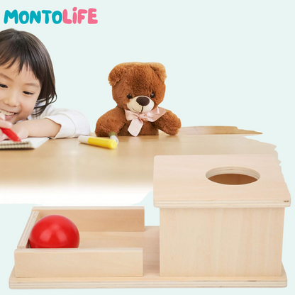 Peek-a-Boo Learning Box – Wooden Object Permanence Development Toy