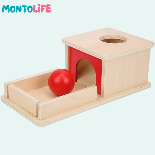 Peek-a-Boo Learning Box – Wooden Object Permanence Development Toy
