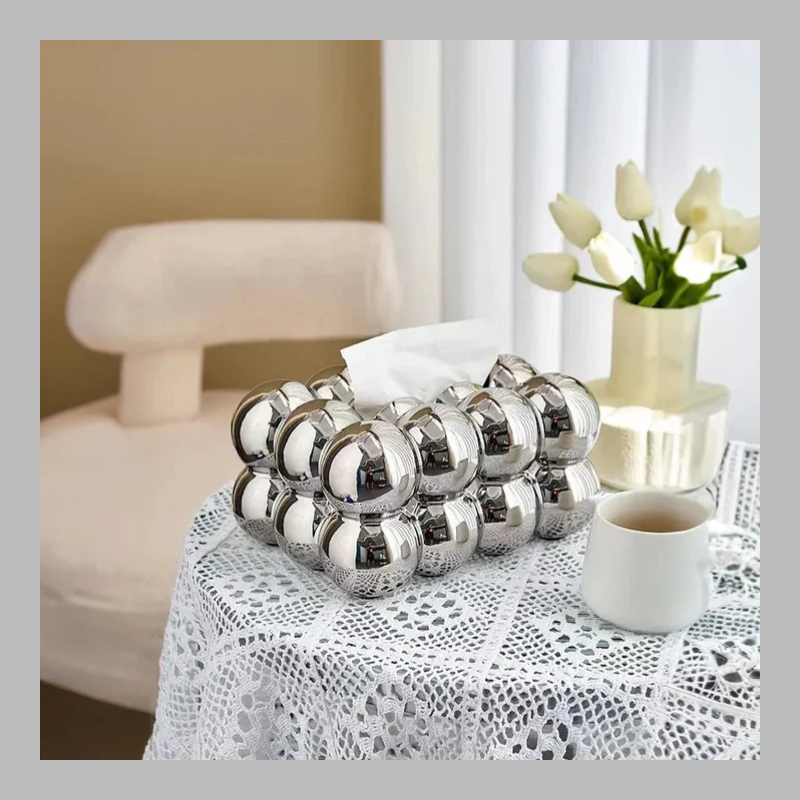 Stylish Ceramic Bubble Tissue Box – Modern Vibrant Home Decor