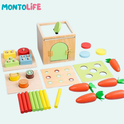 Ultimate Sorting Station – 6-in-1 Wooden Educational Learning Tool