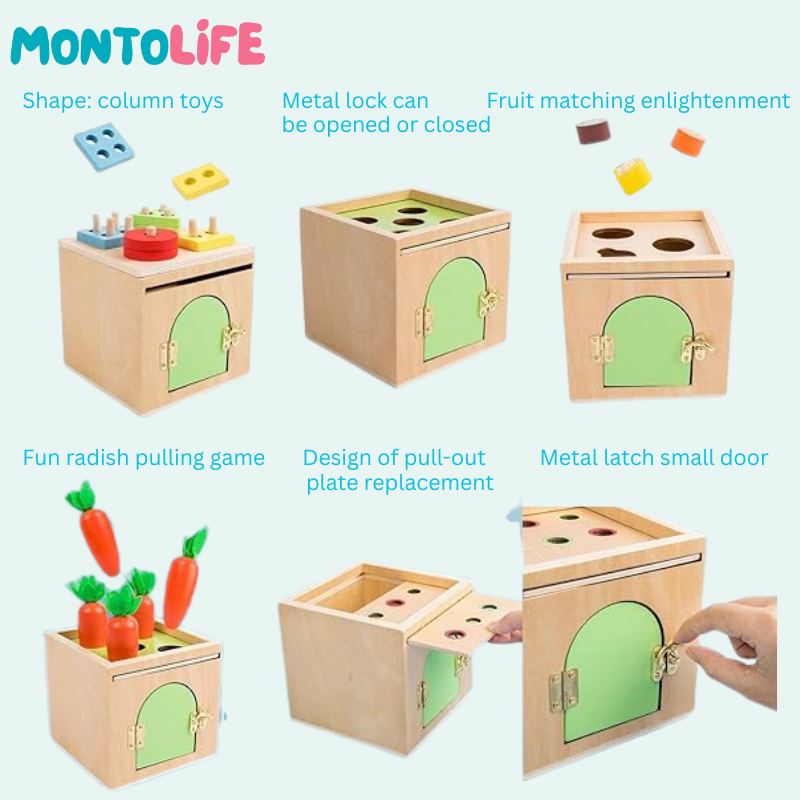 Ultimate Sorting Station – 6-in-1 Wooden Educational Learning Tool