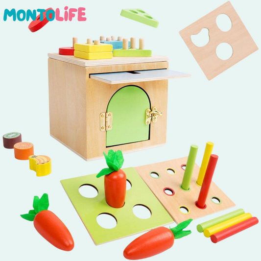 Ultimate Sorting Station – 6-in-1 Wooden Educational Learning Tool