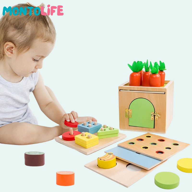 Ultimate Sorting Station – 6-in-1 Wooden Educational Learning Tool