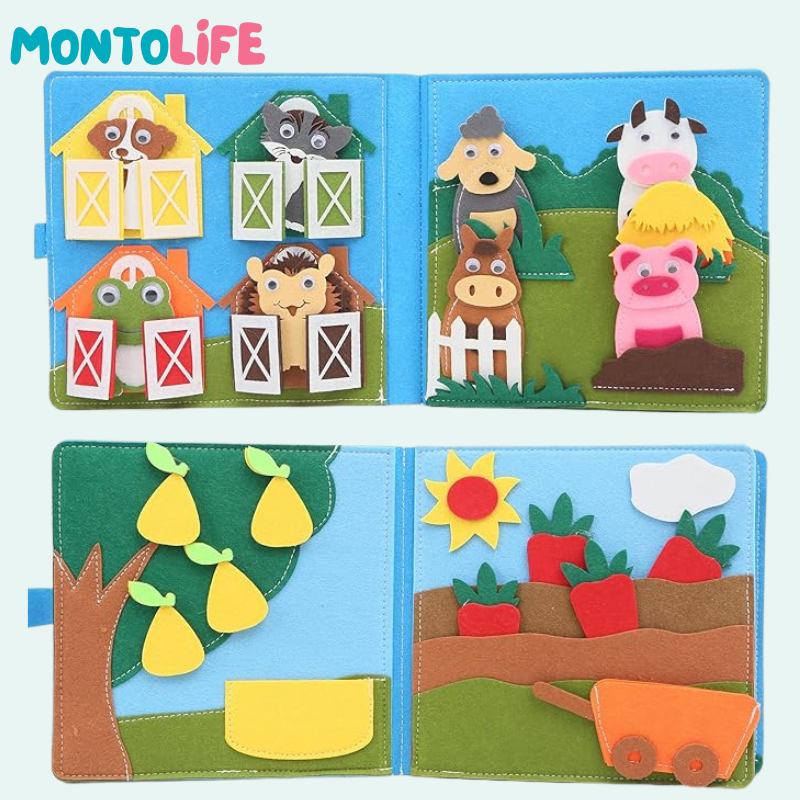 Interactive Farm Book - Sensory Learning Adventure for Little Hands